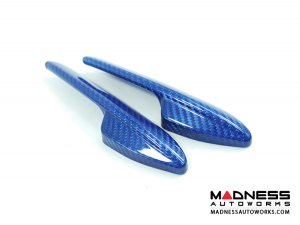 Alfa Romeo Giulia Interior Door Handle Trim Set - Carbon Fiber - Blue Candy